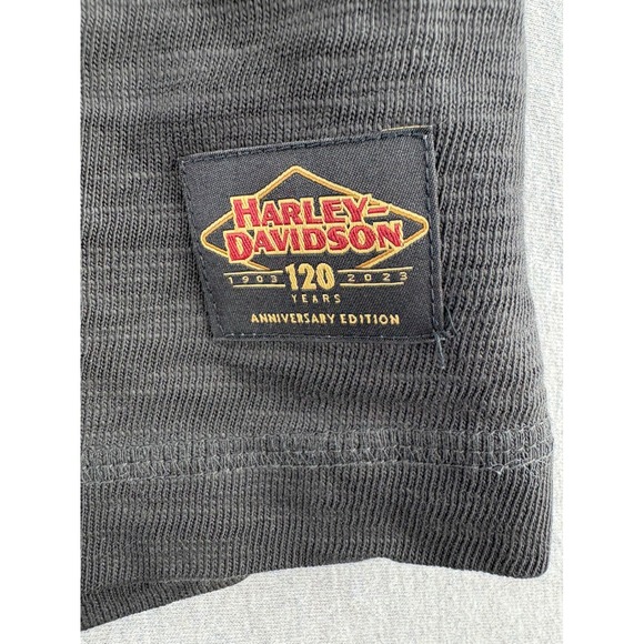 Harley Davidson Shirt Mens Large 120th Anniversary Edition Long Sleeve Gray - Picture 5 of 13